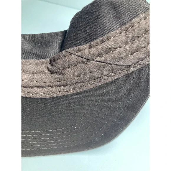 Dunkin Donuts Restaurant Employee Visor Hat Cap Brown Adjustable Restaurant Work - Picture 12 of 15